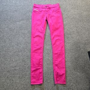 Diesel Jeans Womens Size 28 Hot Pink Super Slim Jegging Mid Rise Stretchy Casual